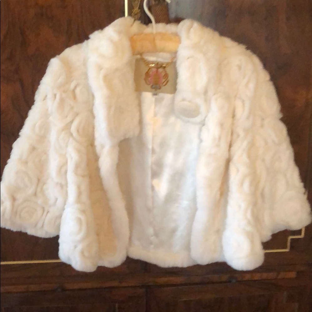 New White Rex Rabbit Short Jacket - Picture 2 of 5
